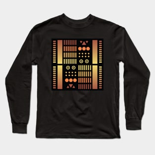 “Dimensional Systems (4)” - V.5 Brown - (Geometric Art) (Dimensions) - Doc Labs Long Sleeve T-Shirt